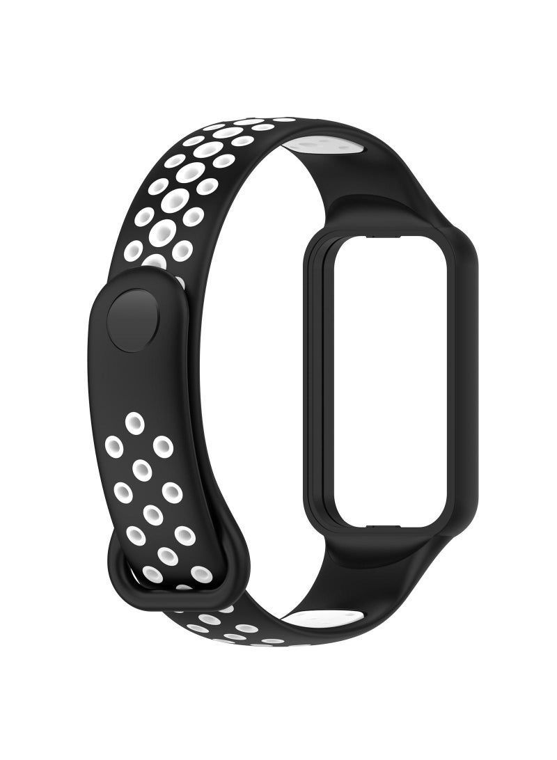 Beauenty 1Pcs Watch band for Redmi band watch strap Black/White - Image 1