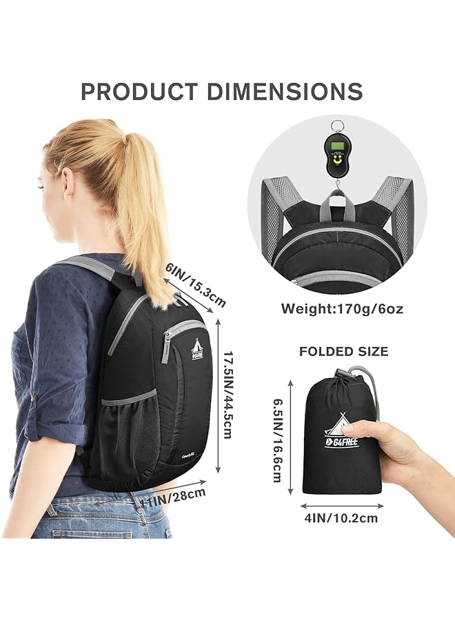 G4Free 16L Small Hiking Daypack Water Resistant Lightweight Packable Backpack for Travel Camping Outdoor - Image 3
