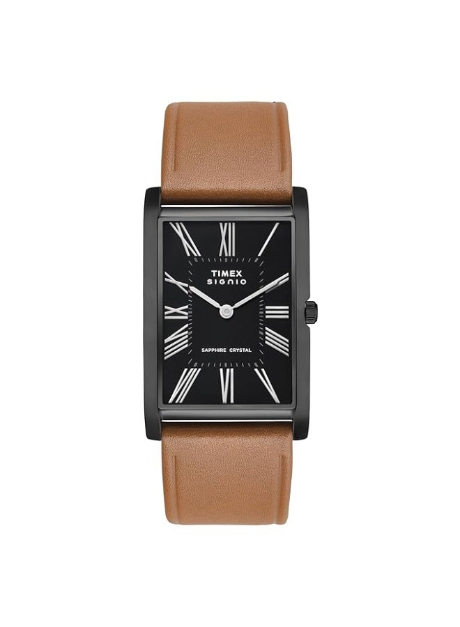 TIMEX Signio Rectangle 28mm Black Dial Analog Men Watch - TWEG34302 - Image 1