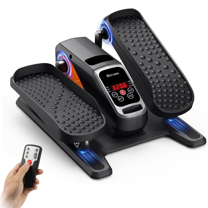 Roylvan Under Desk Elliptical Exercise Machine, Electric & Portable Ellipse Leg Exerciser, Quiet Seated Pedal Elliptical for Seniors Adult with Remoter, 12 Adjustable Speeds, 2 Modes for Home Office - Image 1