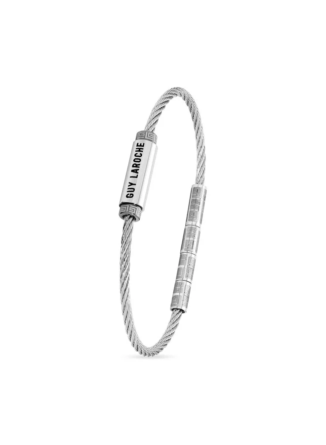 Guy Laroche Marcel Silver and Grey Bracelet for Men