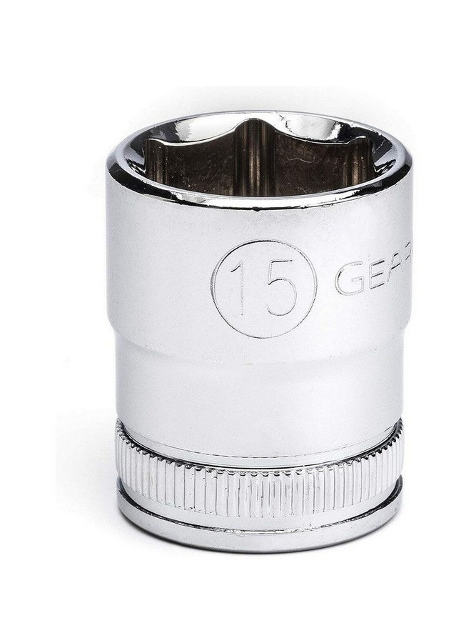 GearWrench Professional 6-Point Standard Metric Socket Silver 3/8 Inch x 15 mm 80383