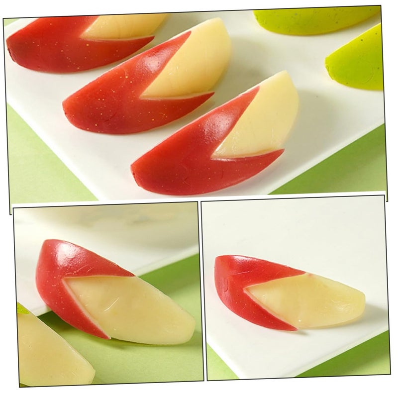 2Pcs Realistic Artificial Apple Slices Fruit Decor for Kitchen Home Office Party Centerpieces - Image 5