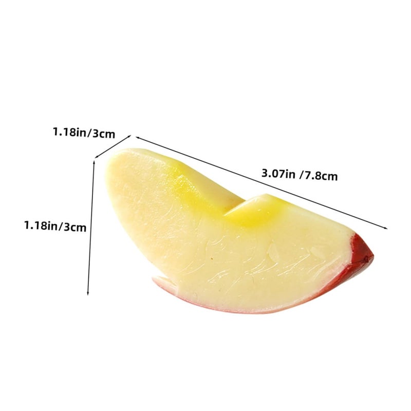 2Pcs Realistic Artificial Apple Slices Fruit Decor for Kitchen Home Office Party Centerpieces - Image 3