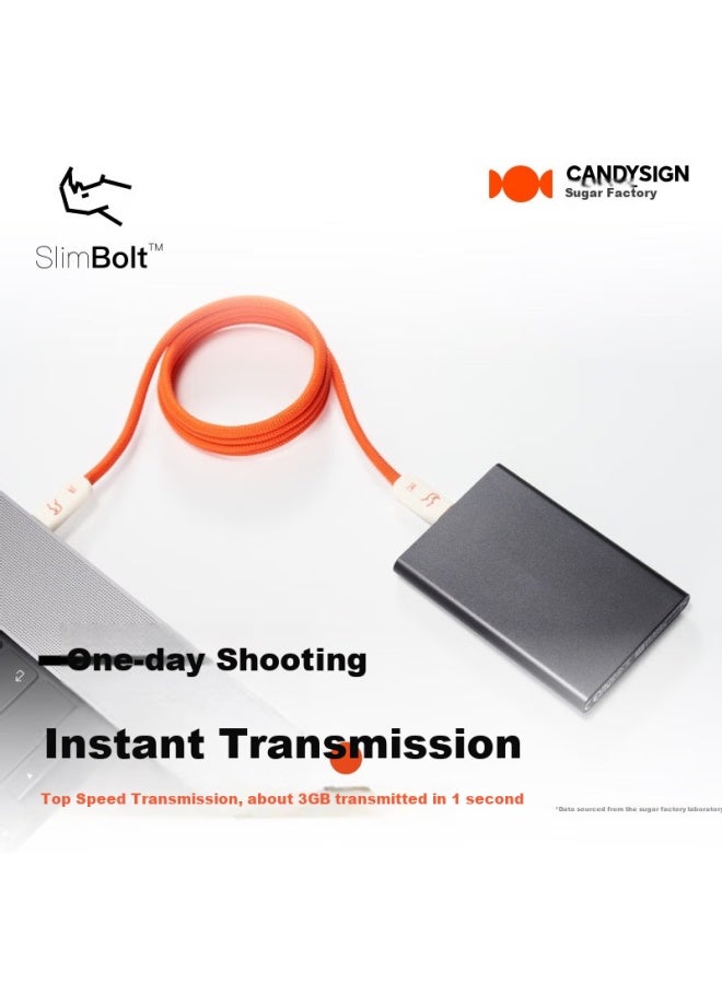 Candysign Sugar Compatible With Thunderbolt 4 Data Cable Usb4 Full-featured 240w Fast Charging Type-c Shadow Black Thunder Line Macbook Huawei 8k Video Casting Line Fast Charging Line - Image 3
