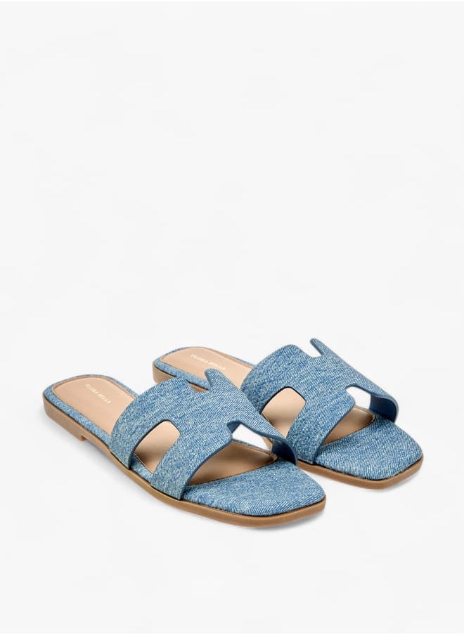 Flora Bella By Shoexpress Women Textured Slip-On Sandals  - Image 1