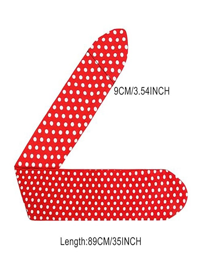 xinxingin Polka Dot Hair Band Retro, Head Band for Women and Girls, Vintage Styling for Parties and Sports(Red) - Image 2