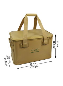 35L Multi-Purpose Outdoor Organizer - Large Foldable Storage Box for Camping, Beach, Road Trips & Home, Thickened EVA Material with Waterproof, Antibacterial & Mold Proof Design - Durable Portable Bag for BBQ Gear, Emergency Kits, Pet Supplies, Sports Equipment (Khaki) - pzsku/Z706CDB943063E97D8A6BZ/45/_/1735205059/f1fbf572-0dfc-4c8a-8597-70989e1945d6