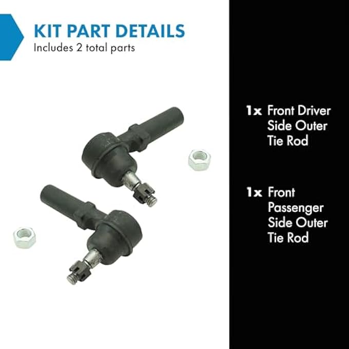 TRQ Outer Tie Rod End Pair Lh  Rh Sides For C4 C5 C6 Corvette Cadillac Xlr - Image 3