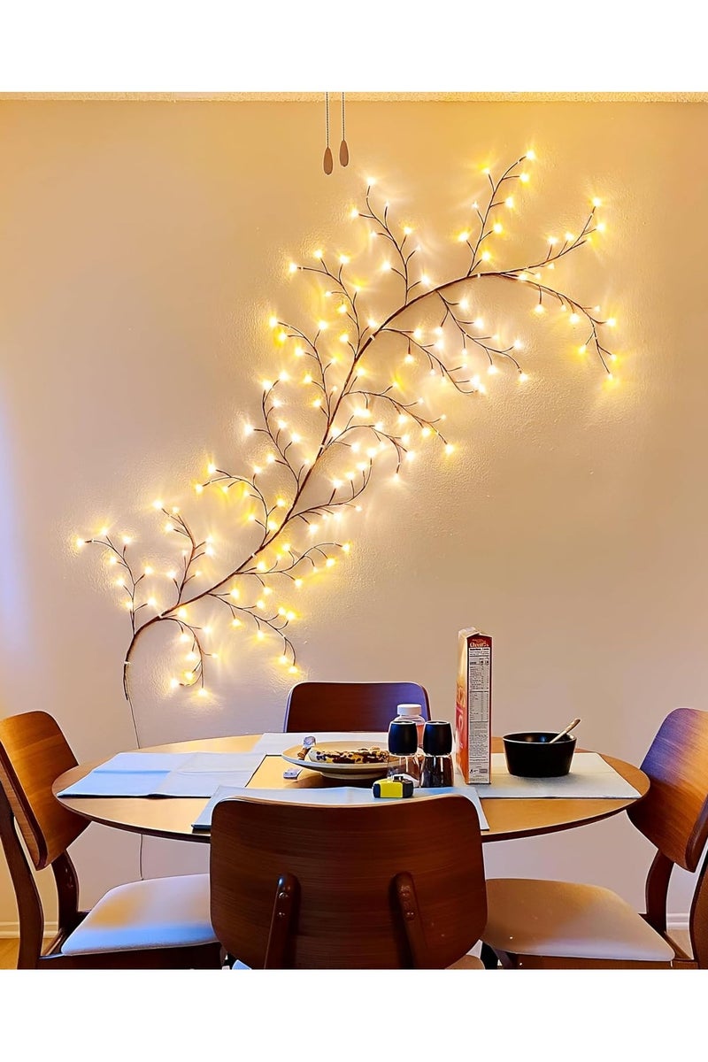 شجرة حائط LED  1.8 متر - ديكور منزلي مذهل يضفي الحياة على شقتك بضوء أصفر نابض بالحياة ومستقر. مصباح LED تعمل بالكهرباء. - Image 1