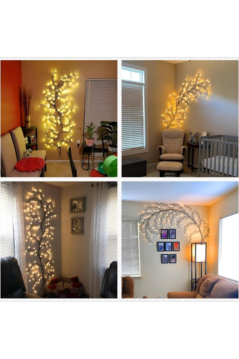 شجرة حائط LED  1.8 متر - ديكور منزلي مذهل يضفي الحياة على شقتك بضوء أصفر نابض بالحياة ومستقر. مصباح LED تعمل بالكهرباء. - Image 3