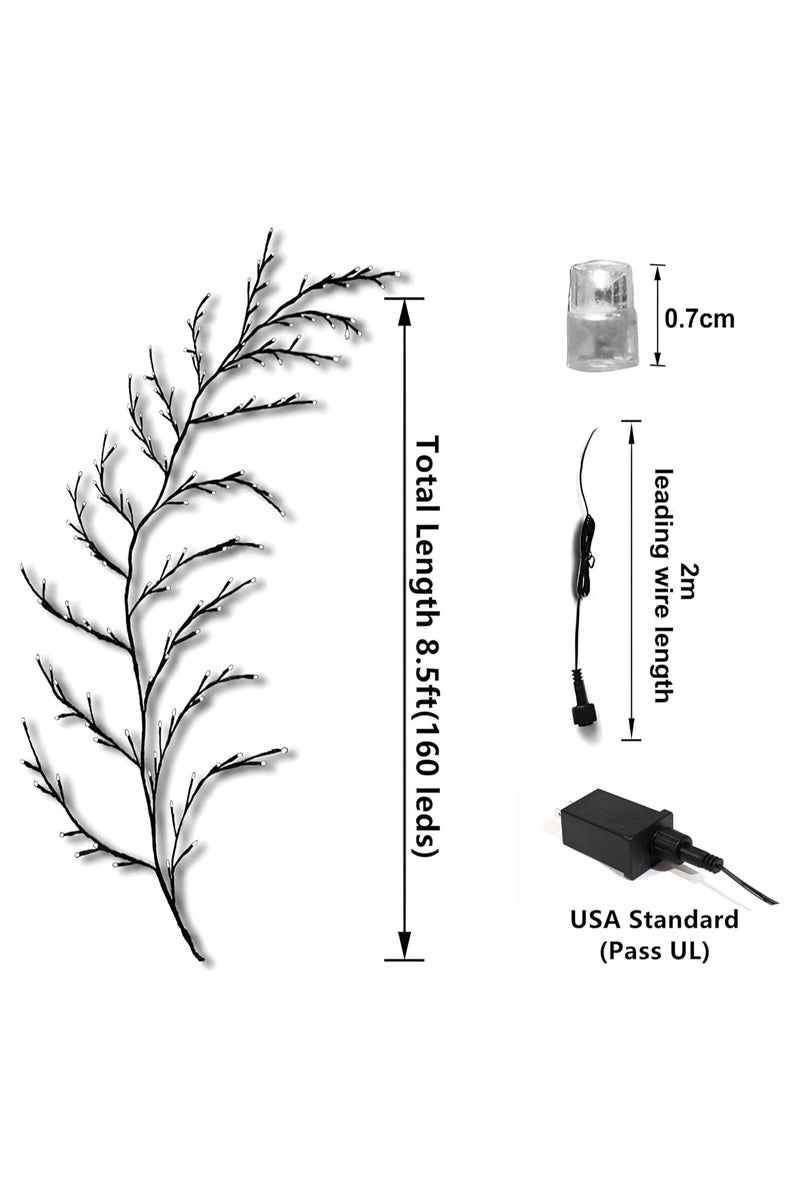 شجرة حائط LED  1.8 متر - ديكور منزلي مذهل يضفي الحياة على شقتك بضوء أصفر نابض بالحياة ومستقر. مصباح LED تعمل بالكهرباء. - Image 4