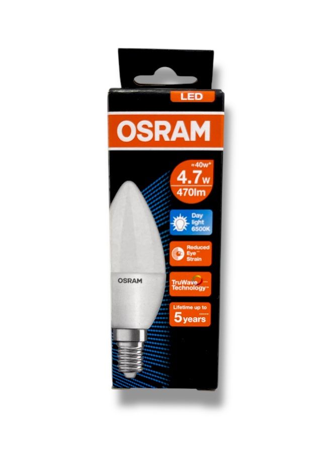 OSRAM LED Candle Bulb 100% Original  4.7W, Daylight 6500K, 470 Lumen, E14 Base - Image 2