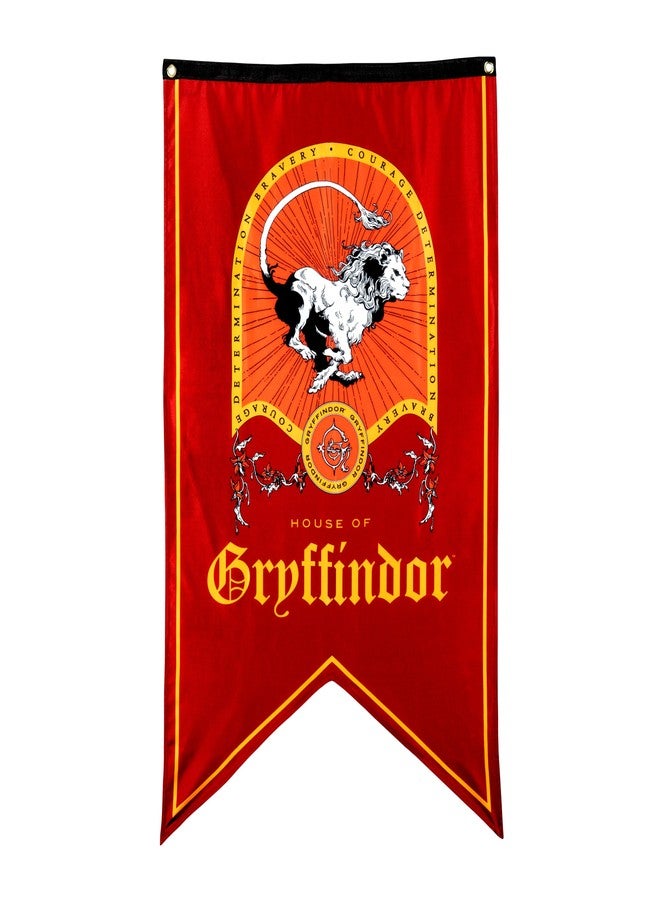 Conquest Journals Harry Potter Gryffindor Crest Banner, 30'' x 50'' Extra Large Flag, 300D Oxford Cloth, Banners for Birthday Parties, Party Supplies, Dorm Decorations, Wall Decor, Officially Licensed - Image 1