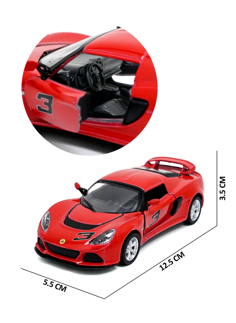 Kinsmart 2012 Lotus Exige S Die Cast Metal Doors Openable Pull Back Action Toy Car  - Image 4