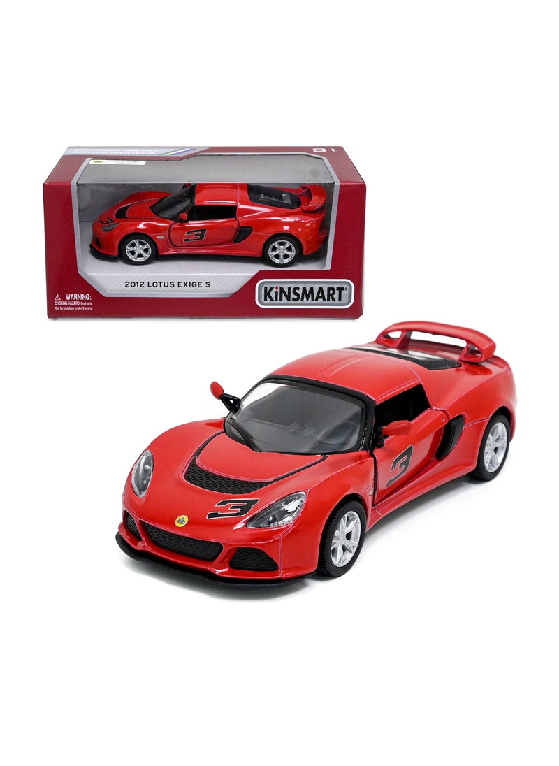 Kinsmart 2012 Lotus Exige S Die Cast Metal Doors Openable Pull Back Action Toy Car  - Image 1