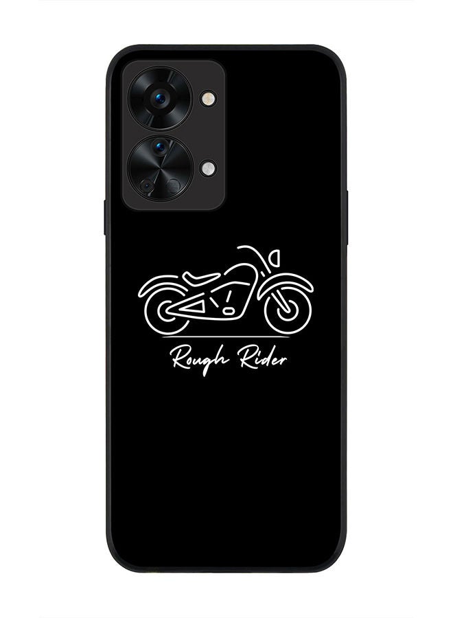 Stylizedd Rugged Black edge case for OnePlus Nord 2T Slim fit Soft Case Flexible Rubber Edges Anti Drop TPU Gel Thin Cover - Rough Rider - Image 1