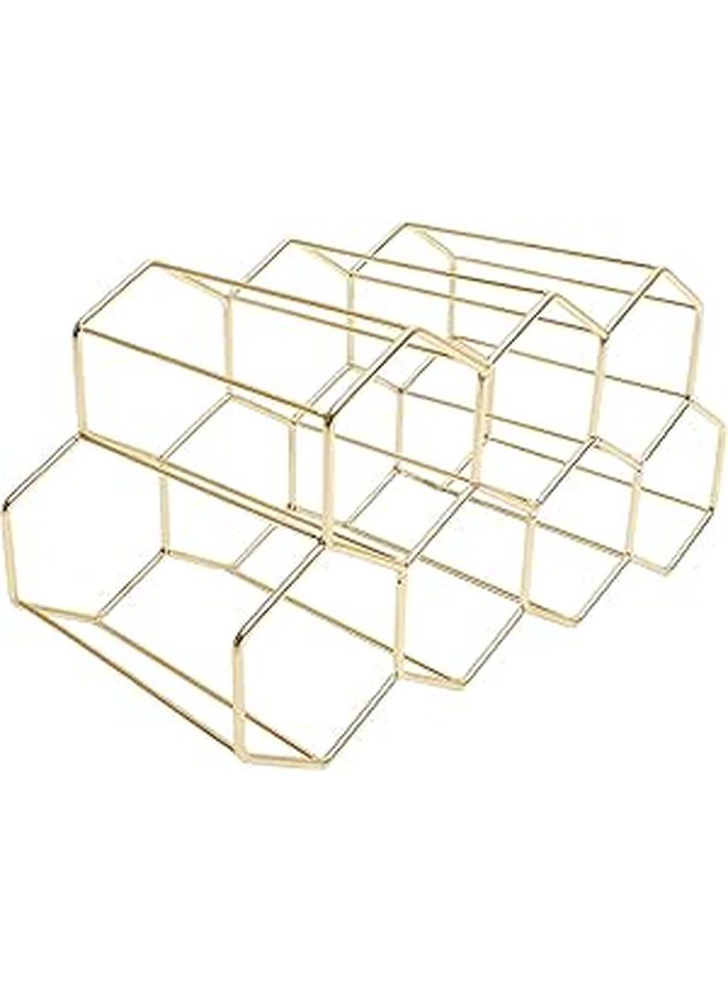 Iron Tabletop Wine Rack Holder For 7 Bottles Stable Nordic Style Home Bar Cabinet - Image 1