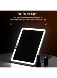 KEDSUM Rechargeable Lighted Makeup Mirror With Cover Led Travel Mirror With Lights Compact Vanity Mirror With Touch Screen Dimming With A Magnification Pocket Spot Mirror  - Image 5