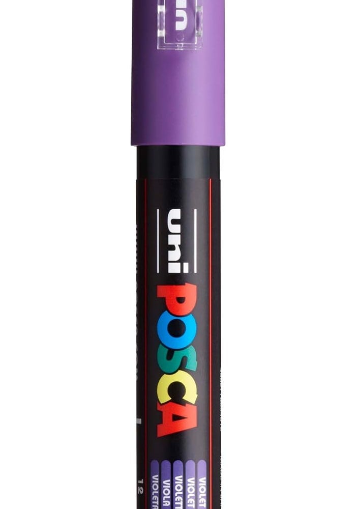 Uni Posca PC-1M Extra Fine Violet Marker - Image 1