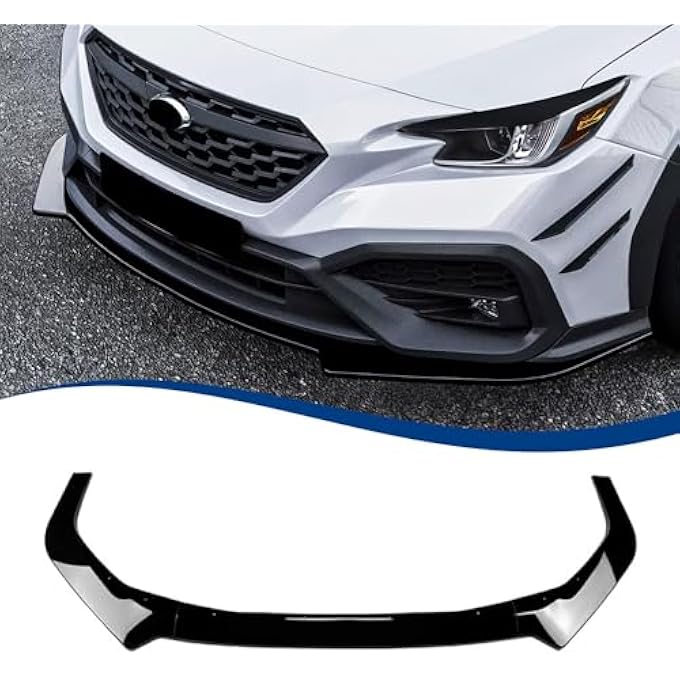 XPHAZZ Front Bumper Lip Compatible with Subaru WRX (Gloss Black, 2022-2024 WRX) - Image 1