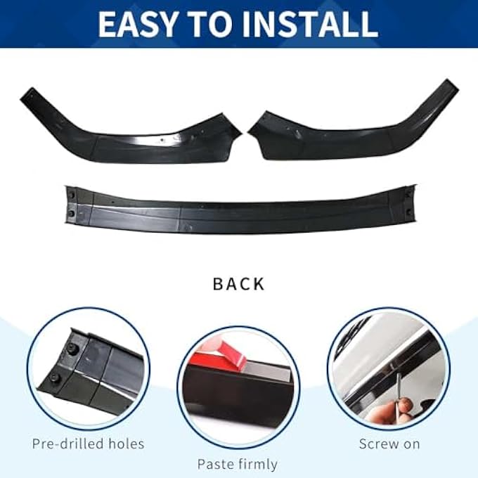 XPHAZZ Front Bumper Lip Compatible with Subaru WRX (Gloss Black, 2022-2024 WRX) - Image 5