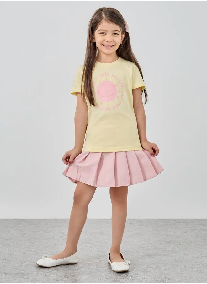 Styli Styli Graphic Print Round Neck T-Shirt