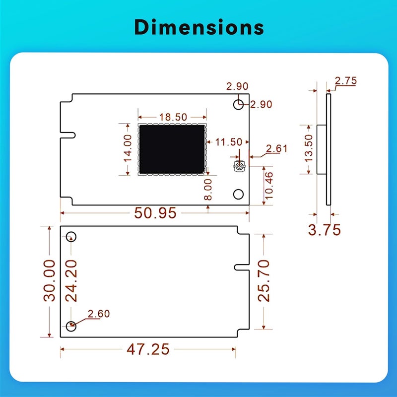 Heltec Automation Heltec WiFi HaLow Module Mini PCIe - IEEE 802.11ah 1km Range 32.5Mbps 902-928MHz for IoT Smart Home Industrial Automation (HT-HC01P) - Image 5