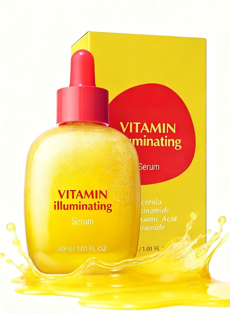 Vitamin Illuminating Serum – Brightening Vitamin C Serum with Niacinamide | Strengthens skin barrier | Hydrates using Ceramide and Hyaluronic Acid,1.01oz / 30ml - Image 1