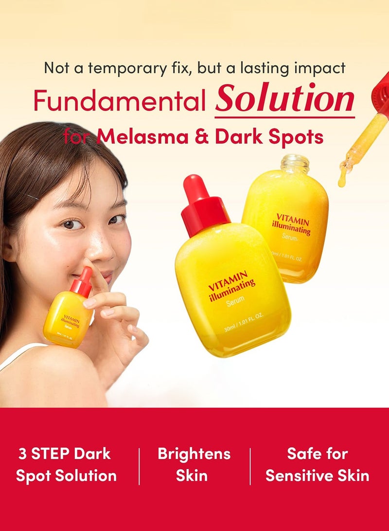 Vitamin Illuminating Serum – Brightening Vitamin C Serum with Niacinamide | Strengthens skin barrier | Hydrates using Ceramide and Hyaluronic Acid,1.01oz / 30ml - Image 3