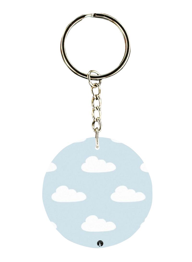 Double Sided Cloud Printed Keychain