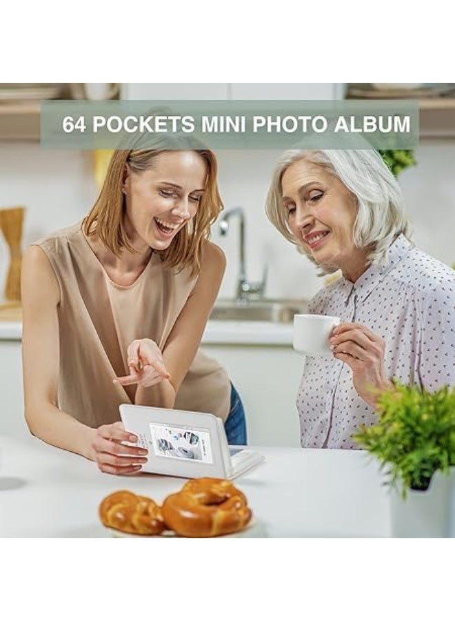 حالة الكاميرا الوقائية متوافقة مع Fujifilm Instax Mini 12 حقيبة الكاميرا الفورية PU الجلد الأزياء جميلة Instax غطاء الكاميرا القابلة للإزالة الشريط والصور الخلفية جيب (فضة لامعة) - Image 3