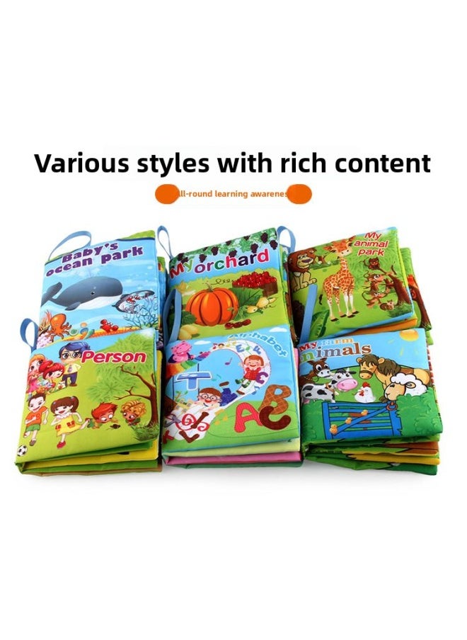 Generic - Original Direct Baby Enlightenment Early Education Toys Children Tear Not To Rot Can Bite With Ringing Paper Pinch Called English Cloth Book-Color:A Set Of 6 Sets (each With 5 Pages And 10 Sides) Weighs 165g. - Image 1