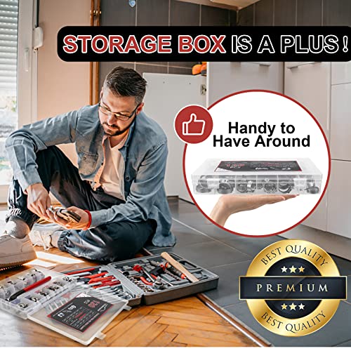 Hydencamm 120PCS 5 Sizes PEX Clamps Kit with Plier, 1/2'', 3/4'', 3/8”, 5/8'', 1'', Premium 304 Stainless Steel Cinch Crimp Rings, PEX Tool Kit Assortment for PEX Tubing Pipe Fitting Connections By Hydencamm - Image 3