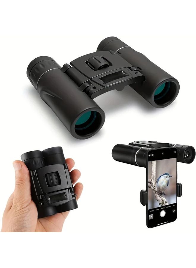 Black 10x25 Zoom HD Compact Binoculars for Adults Birdwatching Hiking Hunting Travel - Image 4