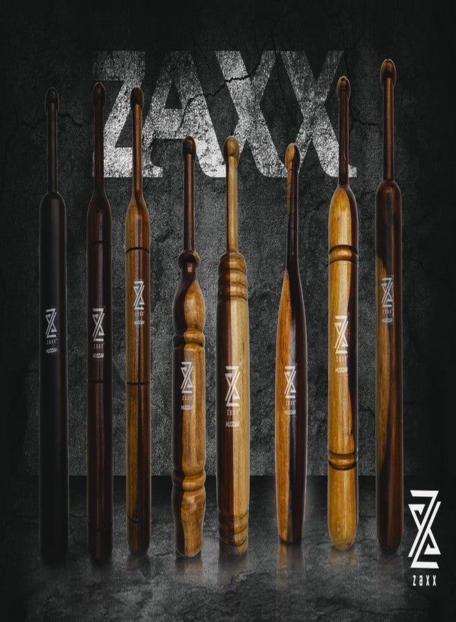 zaxx Sports 4kg Wooden Mugdar (Design) Indian Clubs/Mugdar/Meel/Clubbell/Karla Katai - Image 4
