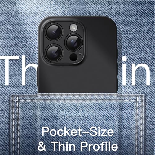 Jetech غطاء جيتشيك فائق النحافة لجهاز آيفون 16 برو ماكس 6.9 بوصة، حماية كاملة لعدسة الكاميرا، غطاء صلب خفيف الوزن بلمسة نهائية غير لامعة (أسود) - Image 5