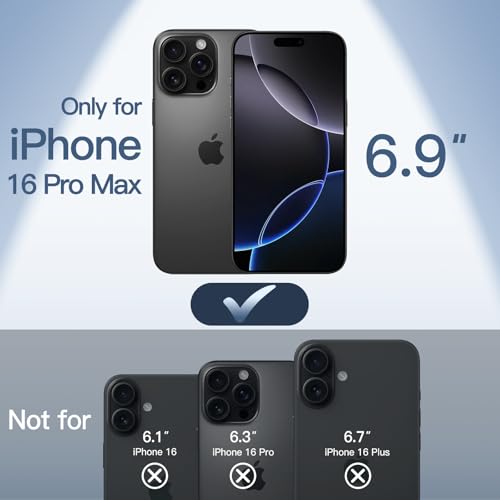 Jetech غطاء جيتشيك فائق النحافة لجهاز آيفون 16 برو ماكس 6.9 بوصة، حماية كاملة لعدسة الكاميرا، غطاء صلب خفيف الوزن بلمسة نهائية غير لامعة (أسود) - Image 2