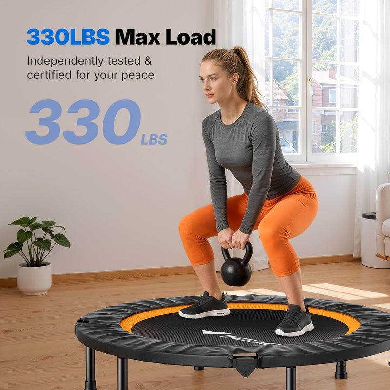Merach 48" Rebounder Mini Trampoline , Max Load 150 KG, Suitable trampoline for kids and Rebounder for Kids Toddler Indoor/Outdoor Workout - Image 4