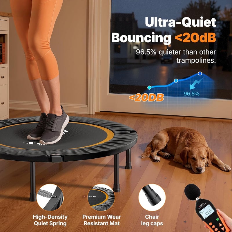 Merach 48" Rebounder Mini Trampoline , Max Load 150 KG, Suitable trampoline for kids and Rebounder for Kids Toddler Indoor/Outdoor Workout - Image 2