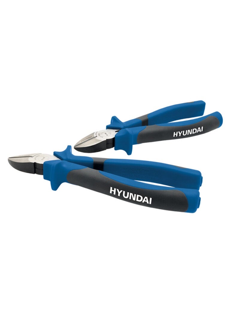 كماشة قطع جانبية هيونداي HY HT-1507 مقاس 7 بوصة من فولاذ الكروم فاناديوم لأعمال الكهرباء والصيانة والاستخدامات الصناعية