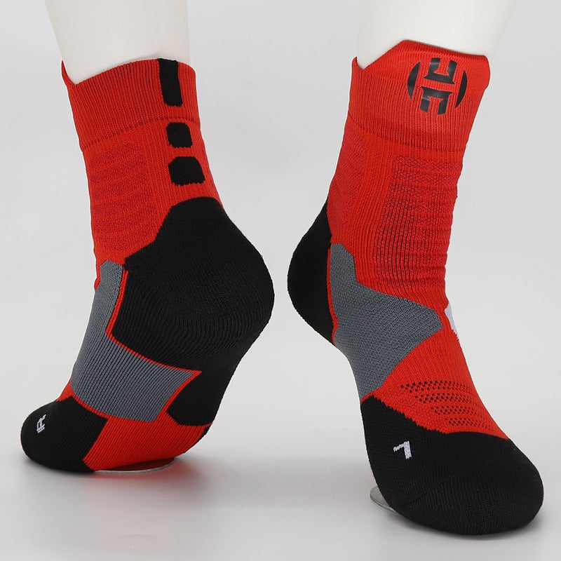 Kids High-Top Basketball Socks Elite Cotton Durant Blue  - Image 4
