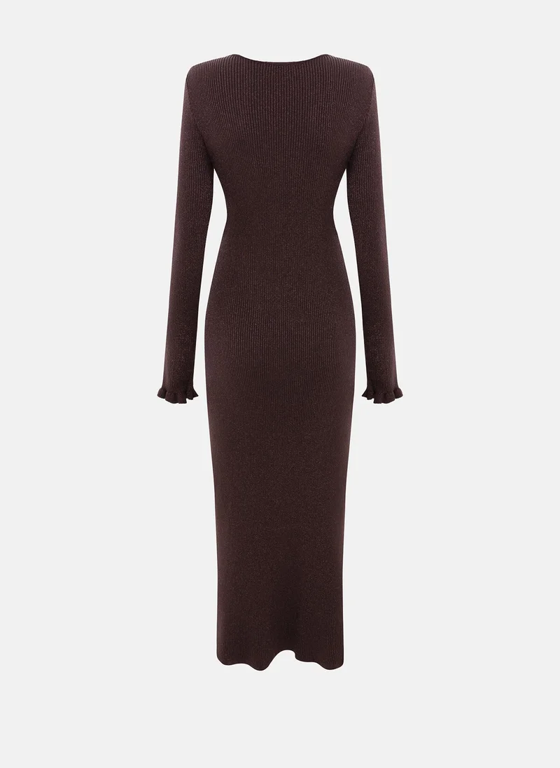 Lichi  Viscose midi dress with a metallic sheen for Women | Best Price UAE