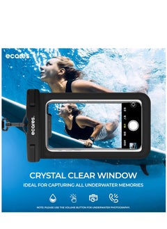 ECARES ECARES® Mobile Waterproof Pouch, Touchscreen Functionality, Waterproof Case, Cellphone Dry Bag, Waterproof Cell Phone Case, Drift Diving Swimming Waterproof Bag, Smart Cellphones upto 7” (Pack of 5)  - Image 4
