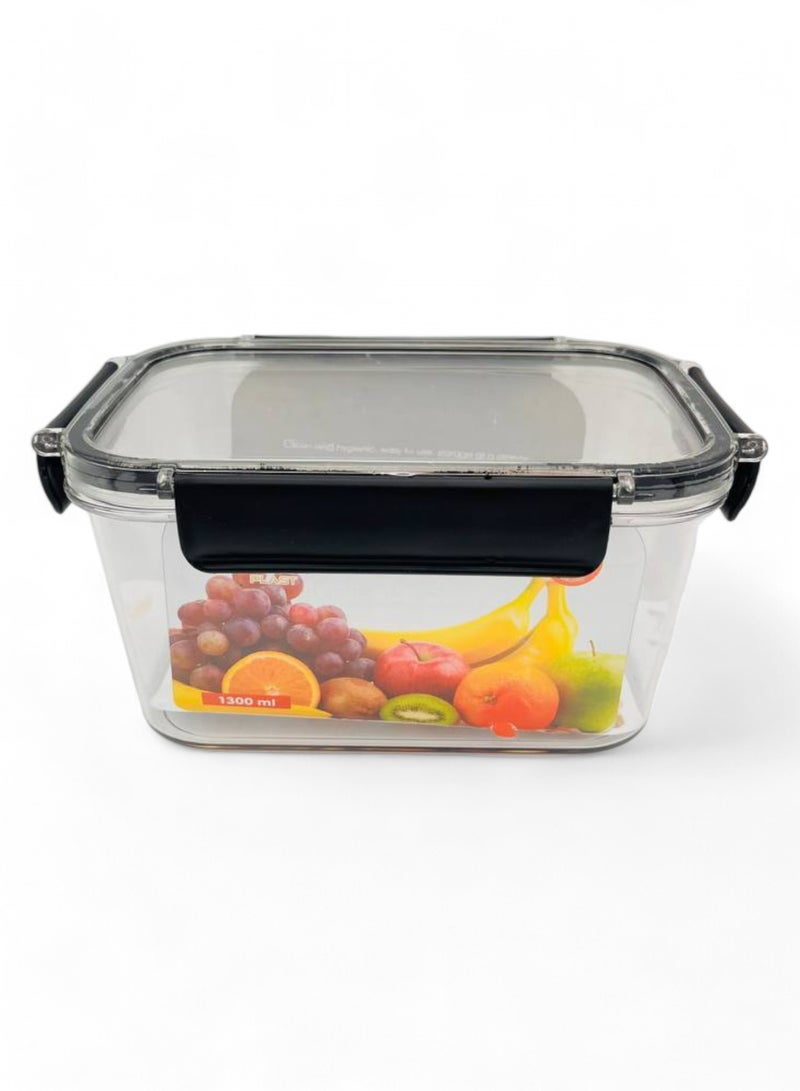 فينيكس طقم علب ثلاجة أكريليك مكون من 7 قطع بقفل محكم - جوانب سيليكون شفافة - سعات مختلفة (400 مل إلى 2800 مل) - - Image 4