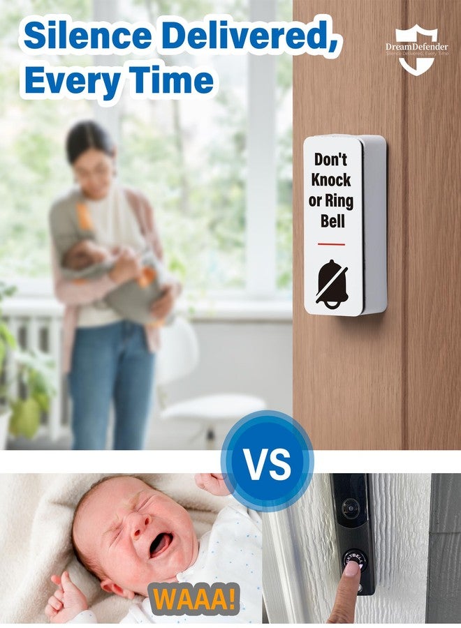 WeddingSteps NapDefender Doorbell Cover Doorbell Button Cover, Dont Ring Doorbell Sign-Do Not Ring Doorbell Sign Please Do Not knock, No Solicitation Solutions for Uninterrupted Nap, Baby Sleep, Dog Barking - Image 3