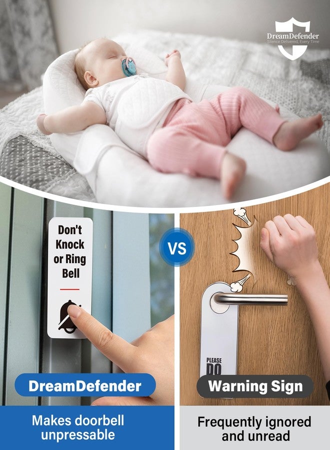 WeddingSteps NapDefender Doorbell Cover Doorbell Button Cover, Dont Ring Doorbell Sign-Do Not Ring Doorbell Sign Please Do Not knock, No Solicitation Solutions for Uninterrupted Nap, Baby Sleep, Dog Barking - Image 2