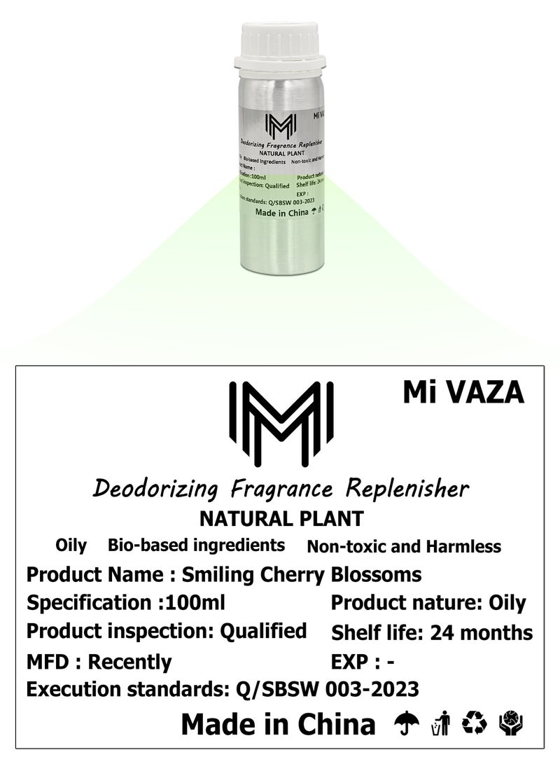 Mi VAZA Aroma Diffuser Essential Oil - Floral Fruity Essential Oil - Smiling Cherry Blossoms - Oily Essential Oil - Fragrance Essential Oil - Deodorant Essential Oil - Suitable for Waterless Oil Diffusers - 100ml - Image 3