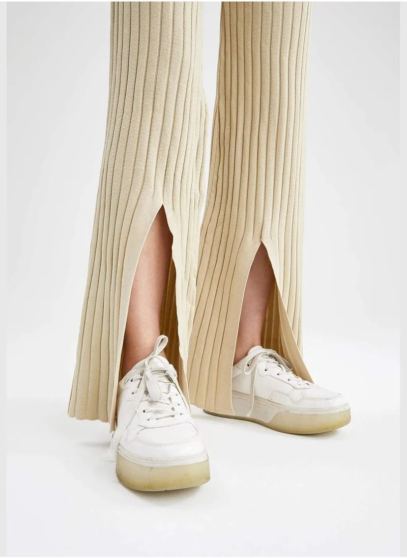 ديفاكتو Slim Fit Side Split Culotte Trousers