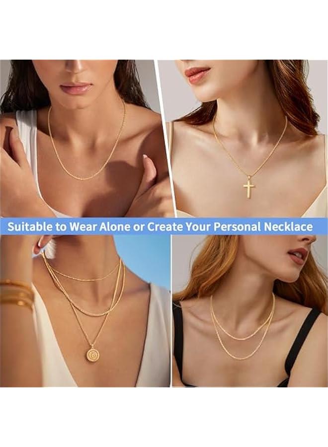 عربست جويل بير سلسلة حبل ايطالية 2 ملم من الفضة الاسترلينية 925 للنساء والرجال، سلسلة مطلية بالذهب عيار 14 قيراط للنساء، قلادات سلسلة متينة للنساء، 16 18 20 22 24 26 انش - Image 4